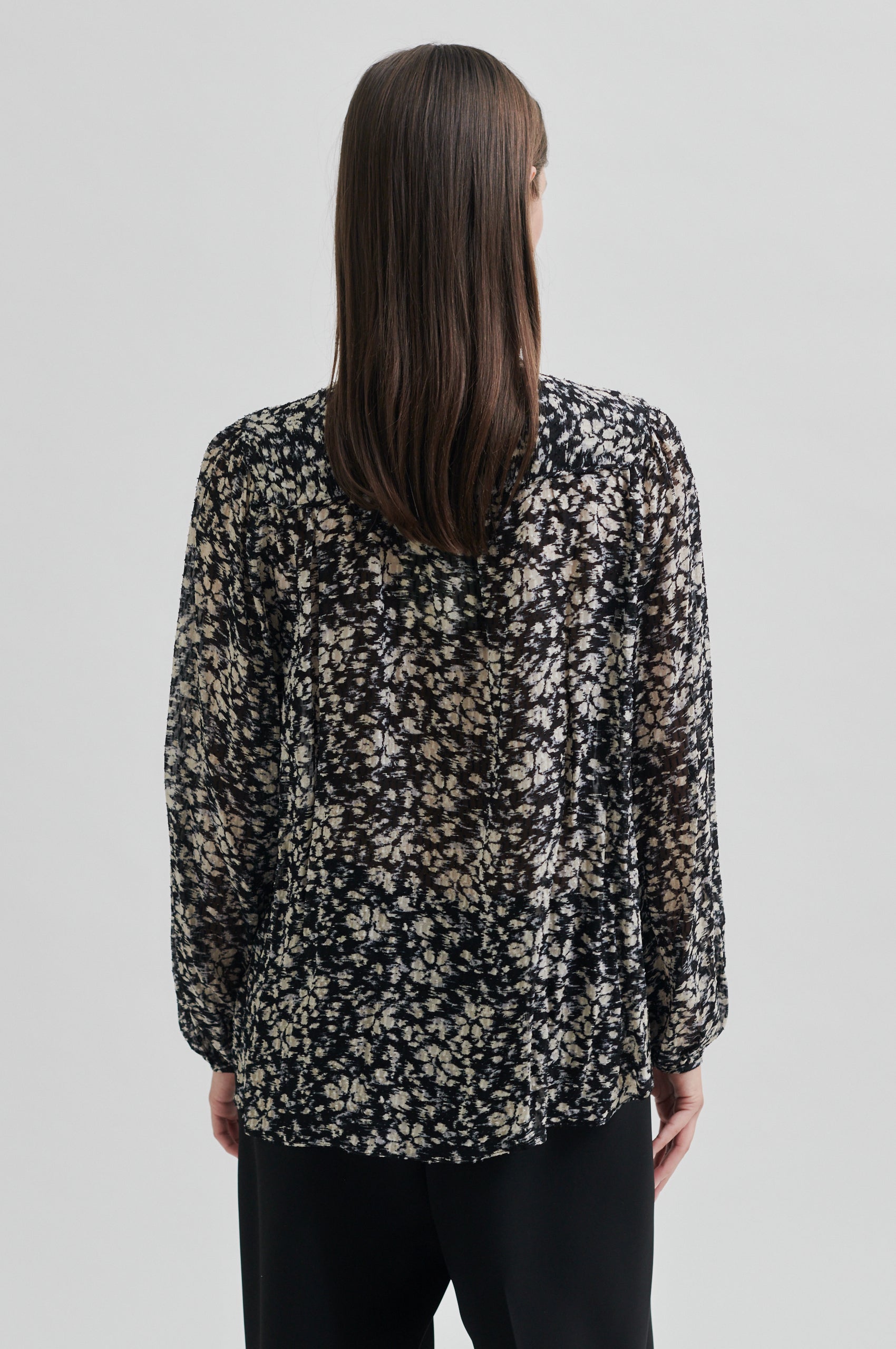 Scratch bluse - sort